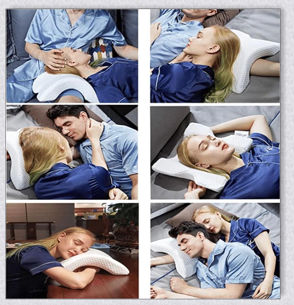 Memory foam arm pillow with ergonomic design for superior comfort and pressure relief during sleep, work, and cuddling