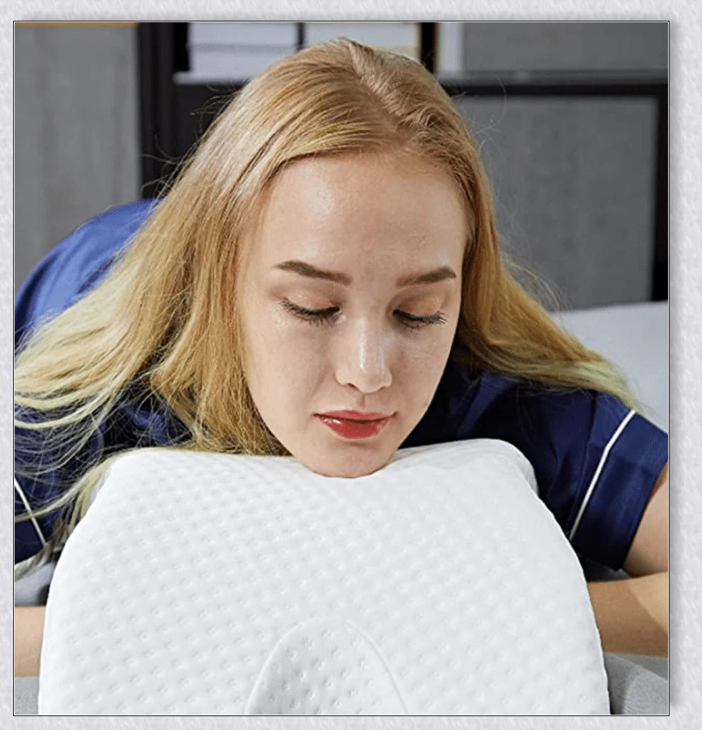 Memory foam arm pillow with ergonomic design for superior comfort and pressure relief during sleep, work, and cuddling