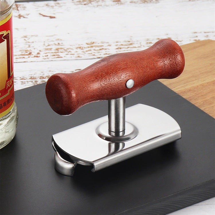 Adjustable jar opener with stainless steel construction that opens lids up to 8.5cm diameter within seconds using steel teeth that grip tightly without slipping, saving effort on stubborn jars and bottles in your kitchen.