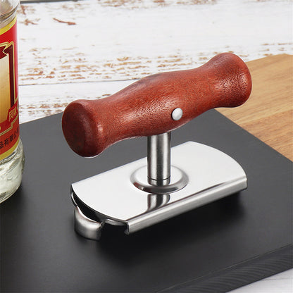 Adjustable jar opener with stainless steel construction that opens lids up to 8.5cm diameter within seconds using steel teeth that grip tightly without slipping, saving effort on stubborn jars and bottles in your kitchen.