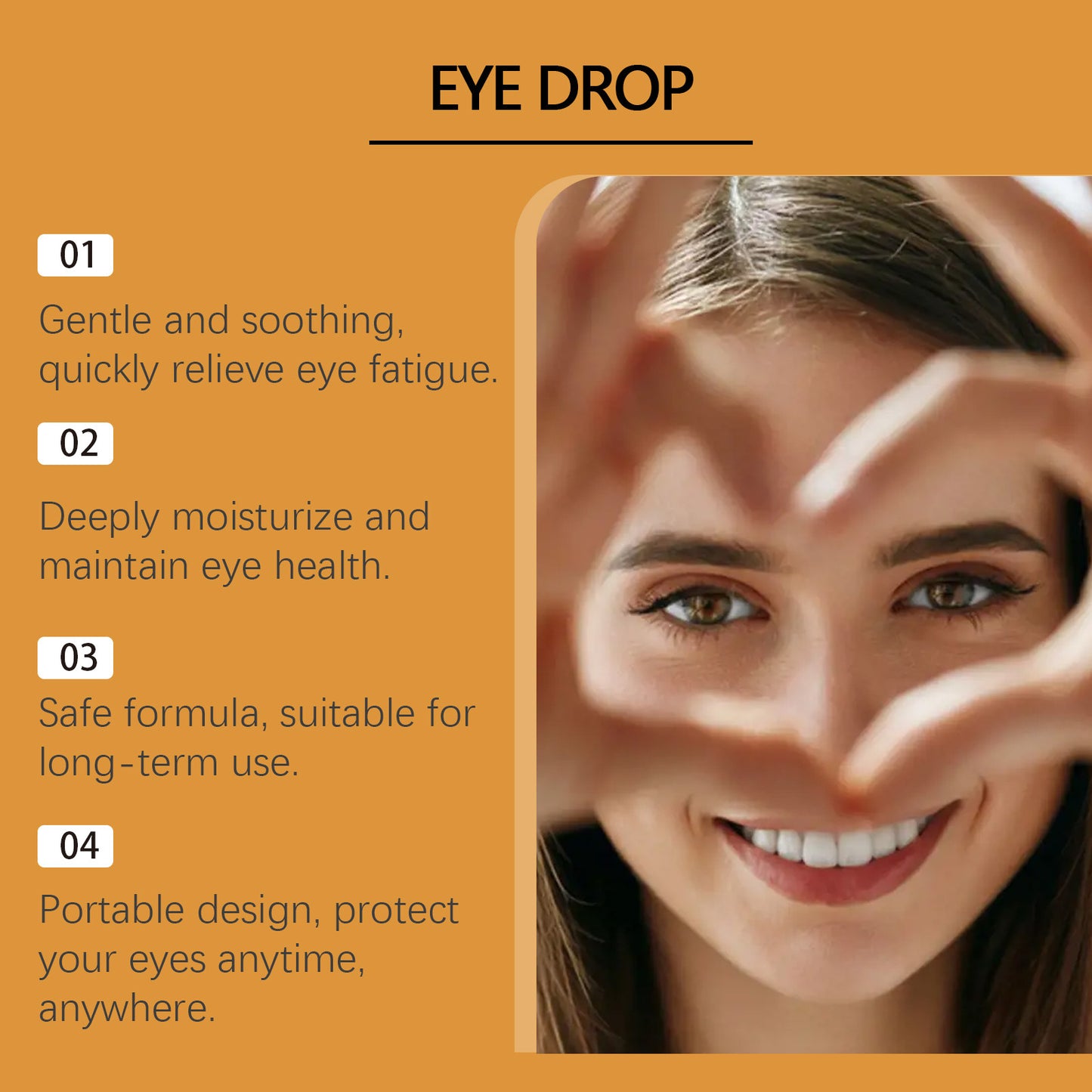 Honey-based eye drops with 15ml fluid capacity to relieve eye fatigue and discomfort using natural honey as the active ingredient alongside sorbitol and sodium hyaluronate
