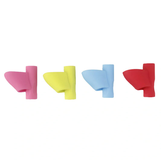 Six silicone index finger pen holders in various colours for diamond painting with 8mm inner diameter