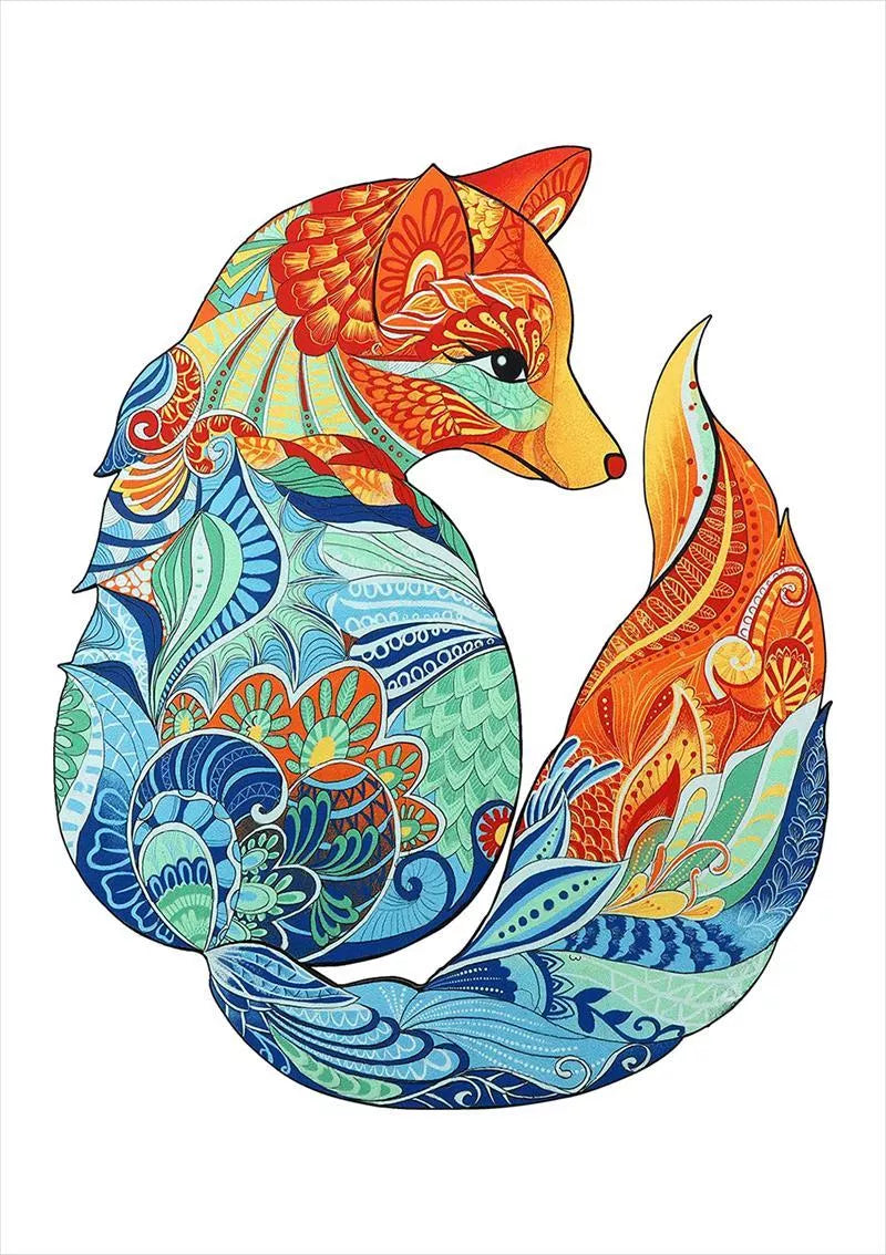 Animal Puzzle Craft Hub A3 Size Wooden Box for puzzle storage and organization