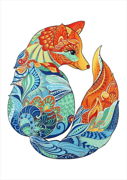 Animal Puzzle Craft Hub A3 Size Wooden Box for puzzle storage and organization