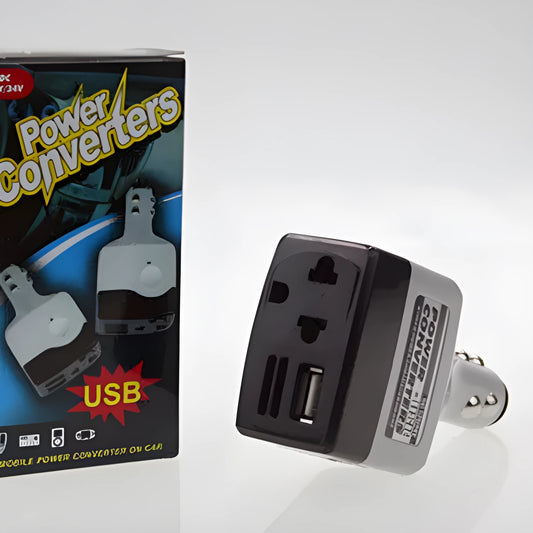 011C model car charger with cigarette lighter plug and USB port for wireless charging