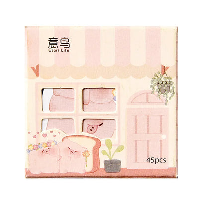 Penguin design paper account stickers showing cute style with 20-50mm width for notebook decoration