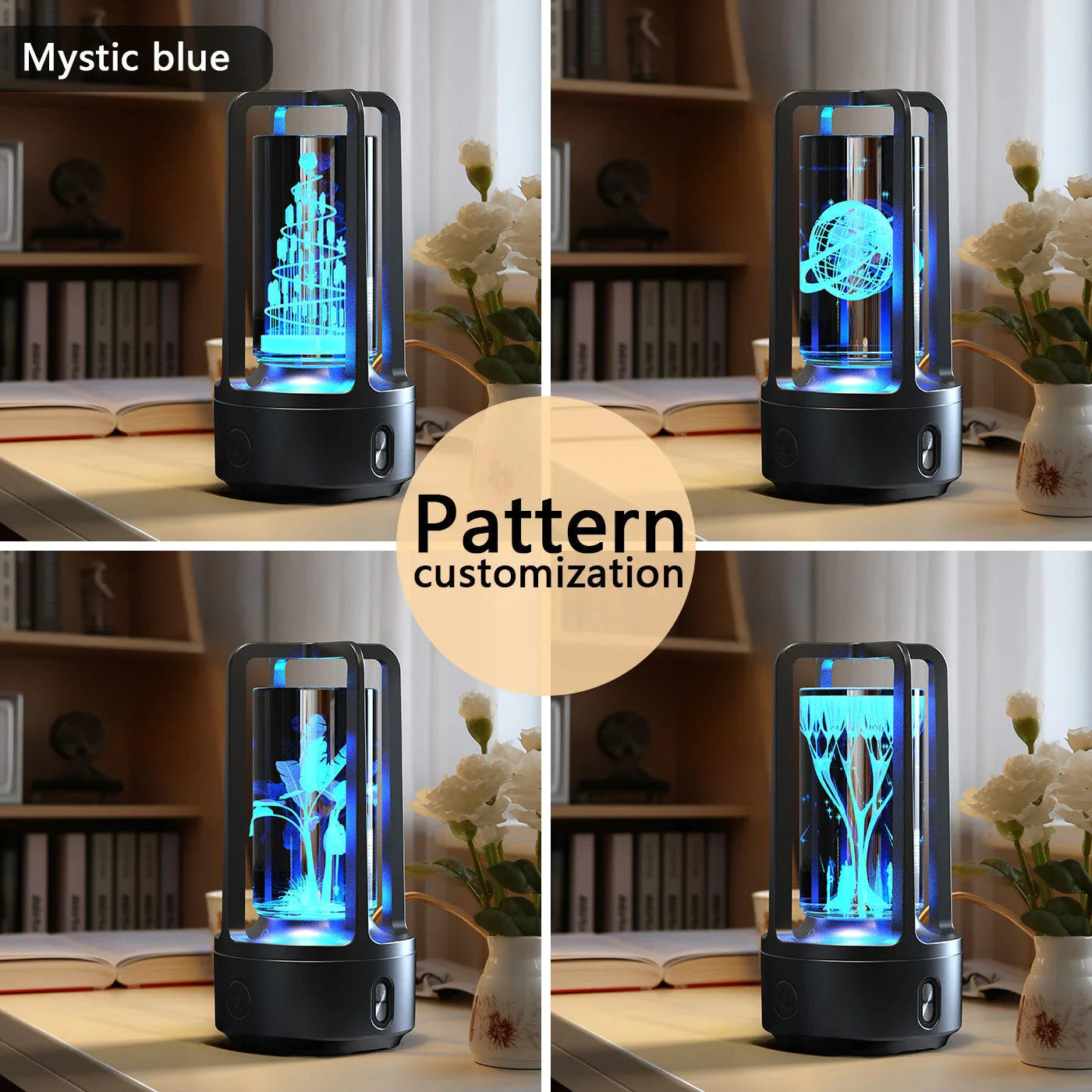 Stylish 2-in-1 Acrylic Lamp and Bluetooth Speaker with Touch Controls and Versatile Designs