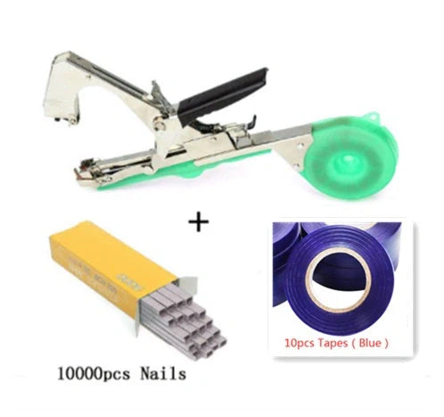 Garden Branch Binding Tool with plastic tape for efficient plant tying