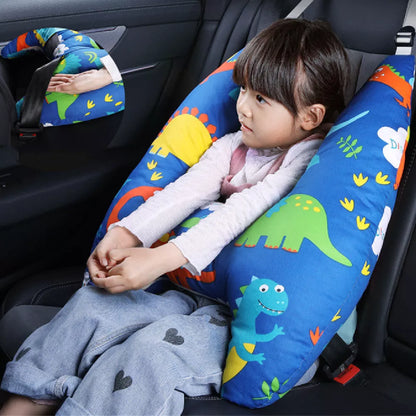 Universal car shoulder pad pillow for back row comfort, pure cotton fabric with PP cotton filling
