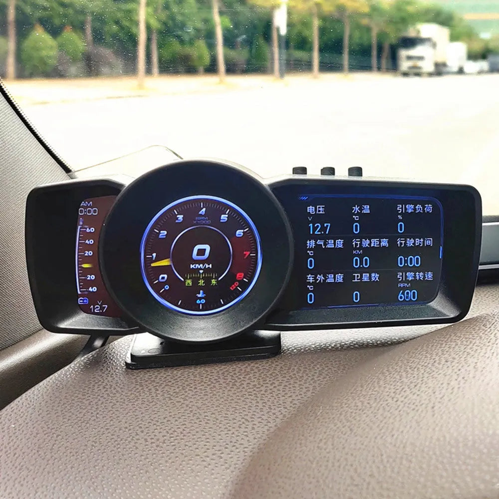 A600 car monitoring computer with 4.3-inch colour display for OBDII diagnostics and GPS BeiDou navigation