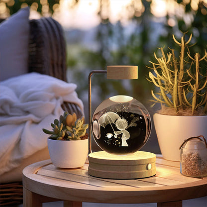 Captivating Crystal Ball Dinosaur Nightlight with Warm, Soothing Glow