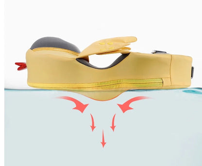 Duckling Underarm Swimming Ring for toddlers in yellow, safe and airtight design