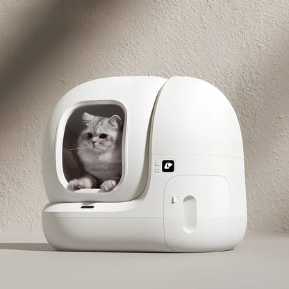 Smart MAX fully automatic enclosed cat litter box in plastic, 620x538x552mm for cats over 1.5kg with 24W power adapter