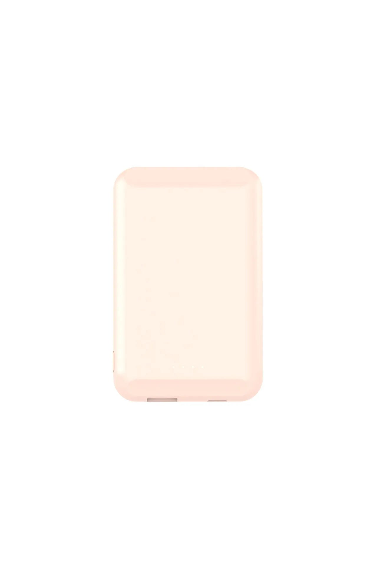 Son magnetic wireless power bank 5000mAh in black blue green pink white colours showing compact 85mm size
