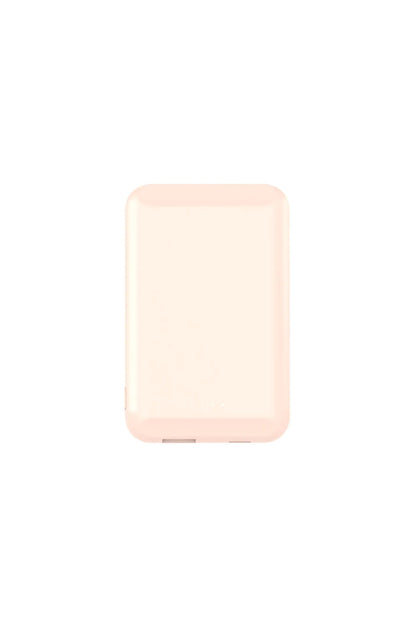 Son magnetic wireless power bank 5000mAh in black blue green pink white colours showing compact 85mm size