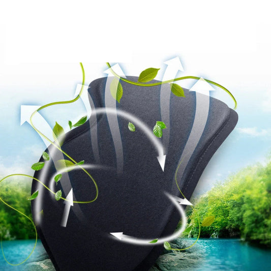 3D No Nose Wing Eye Mask in black with memory foam interior for comfortable sleep