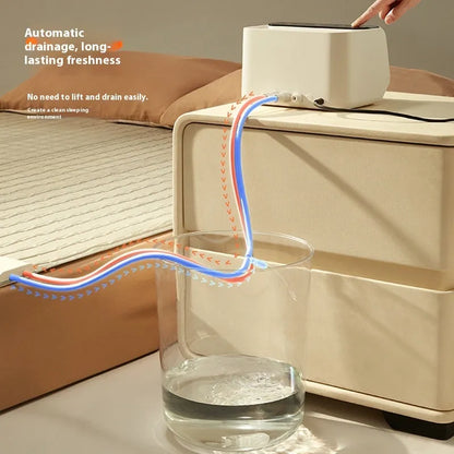 Aideng Plumbing Electric Blanket showing capsule breathable water design in white with smart host controller
