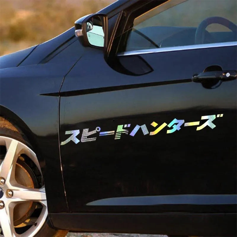 100cm long Japanese pattern PET sticker for car windshield decoration in five colour options