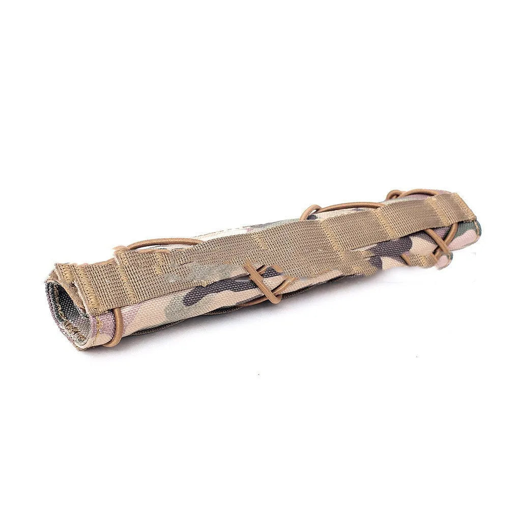 Polyester camo silencer cover 14x22cm in black, army green, ACU, mud and CP