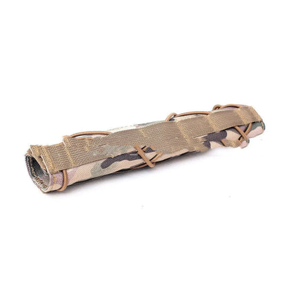 Polyester camo silencer cover 14x22cm in black, army green, ACU, mud and CP