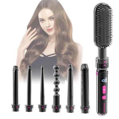 Curly Hair Straightener with dual-function design, ceramic heating element, and anti-scald protection for safe and versatile hair styling