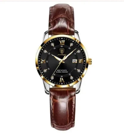 Men's Seiko quartz watch with 43mm round dial, stainless steel strap, 50m water resistance, luminous calendar, sapphire crystal glass