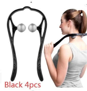 Customizable neck and shoulder massager with 3D floating-point design, adjustable width, and 360-degree massage capabilities