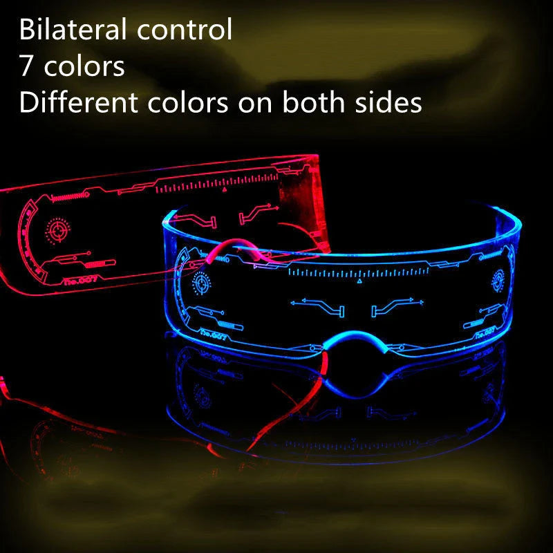 Vibrant LED party glasses with customizable color-changing effects, perfect for festivals, concerts, and celebrations