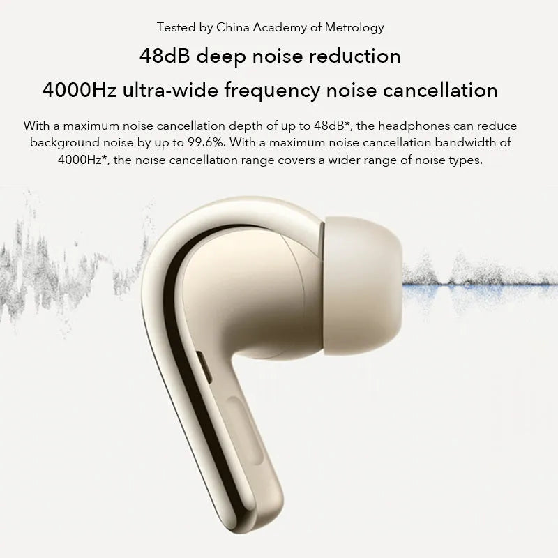 Black and gold true wireless Bluetooth earbuds with a charging case on a white background.