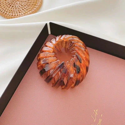 Velvet Bird's Nest Hair Ring Hairpin in various colors for stylish high ponytails