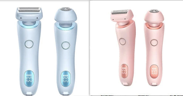 Cordless women's electric shaver with specialized square foil head and hypoallergenic blades for smooth, hair-free skin