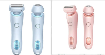 Cordless women's electric shaver with specialized square foil head and hypoallergenic blades for smooth, hair-free skin