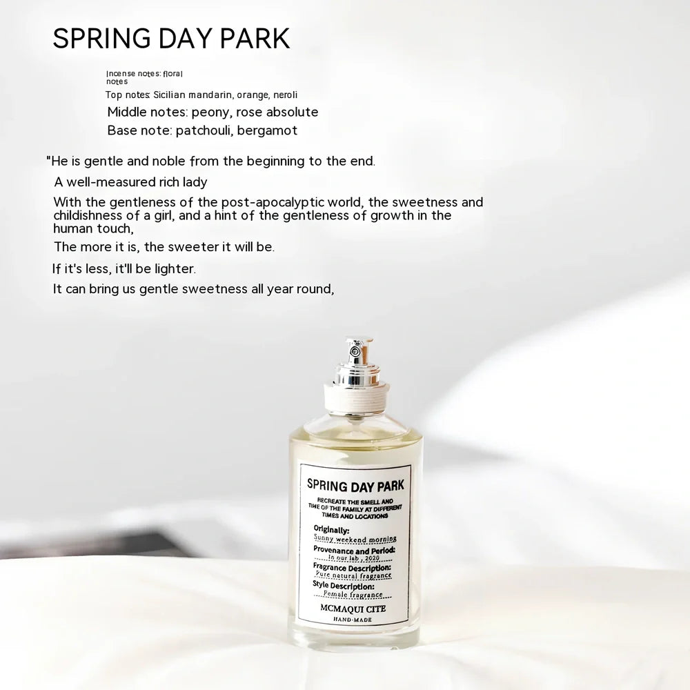 100ml women's perfume bottle with five scent options including Lazy Sunday and Fireplace Fire variants