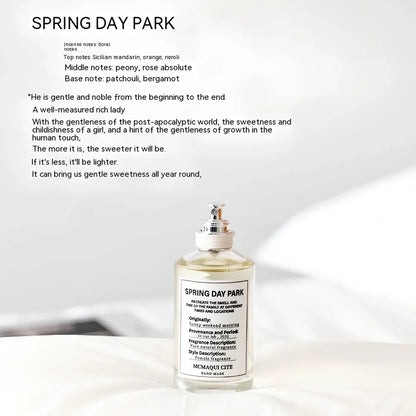 100ml women's perfume bottle with five scent options including Lazy Sunday and Fireplace Fire variants