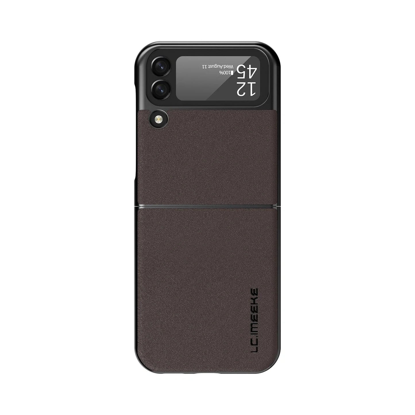 Samsung Galaxy Z Flip3 leather phone case with frosted finish in multiple colors