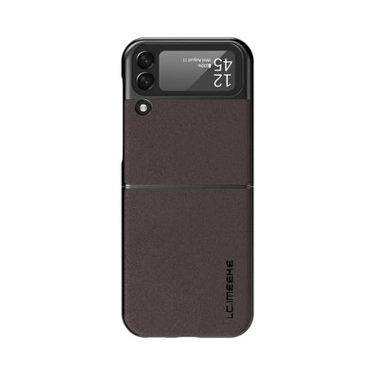Samsung Galaxy Z Flip3 leather phone case with frosted finish in multiple colors