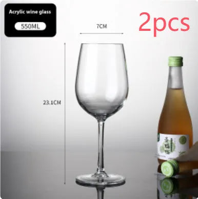 Clear acrylic wine bottle for milk tea and party drinks with drop-resistant plastic construction