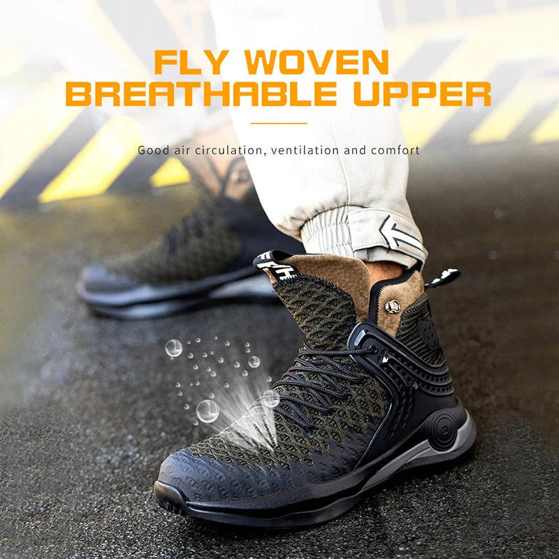Rugged Composite Toe Safety Boots with Puncture Resistant Protection and Breathable Design for Heavy Duty Work