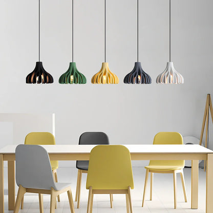 Nordic style resin chandelier with geometric design, 22cm diameter, available in five colours including green and grey