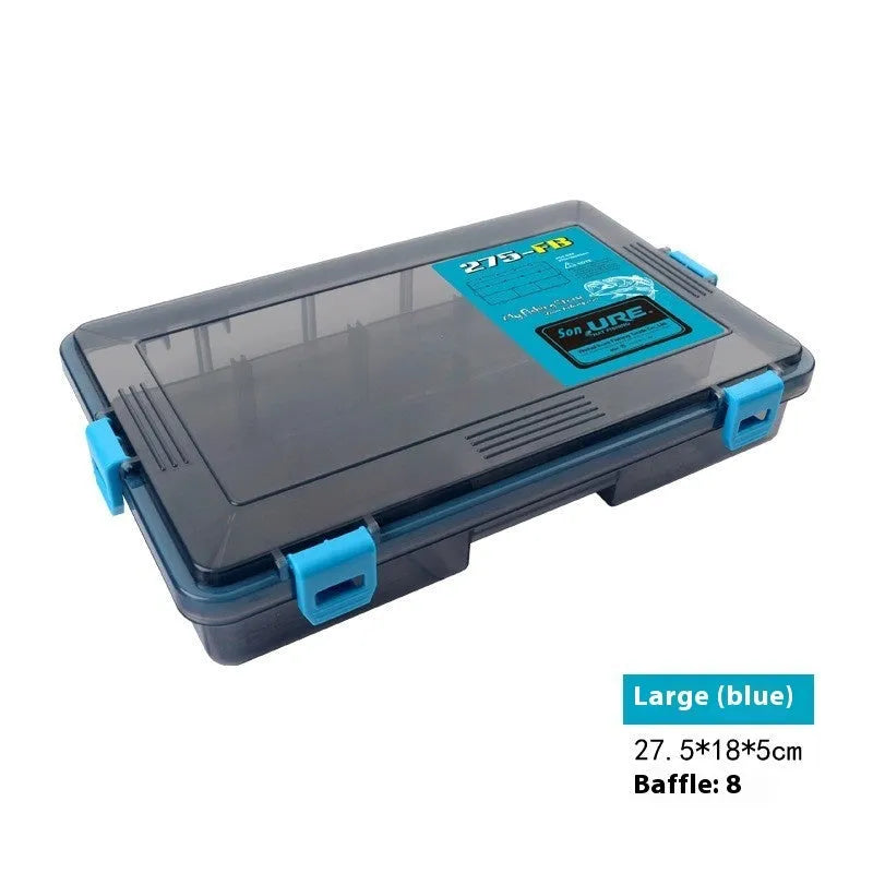 Blue Luya fishing lure storage box with waterproof PP plastic construction