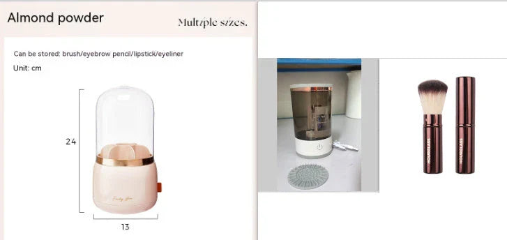 Automatic Electric Makeup Brush Cleaner with USB Charging - Powerful and Gentle Spin Cycle Removes Deep-Seated Makeup, Oil, and Impurities from Brushes of All Shapes and Sizes
