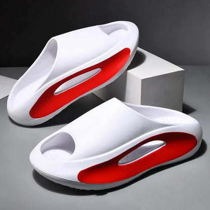 Stylish and comfortable unisex slippers with a unique hollow design, perfect for summer beach and casual wear