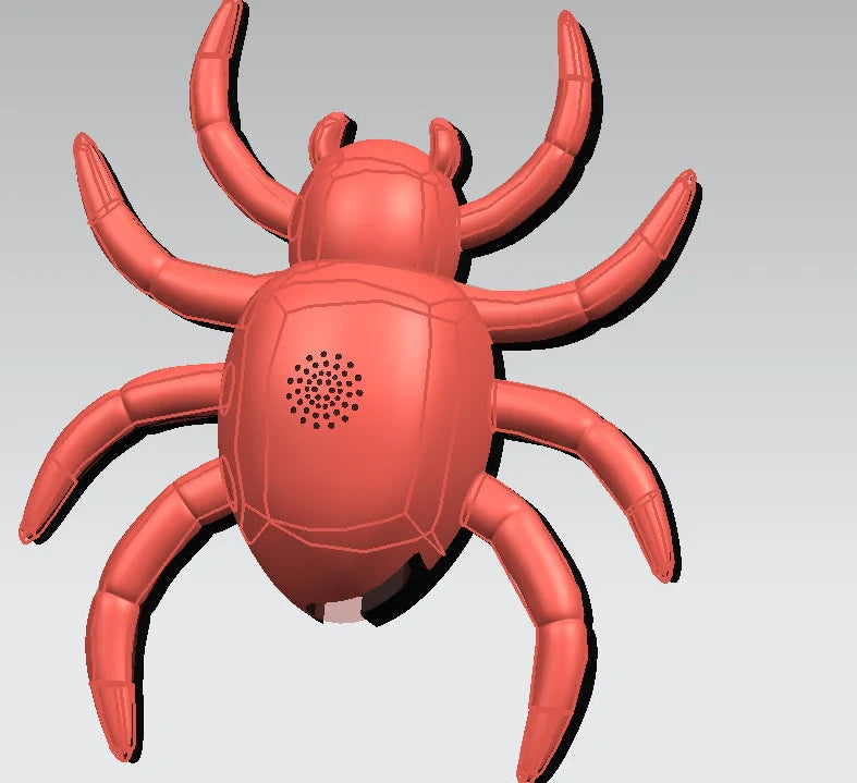 Simulation spider children's toy with 196mm leg span showing realistic arachnid design and movement mechanism