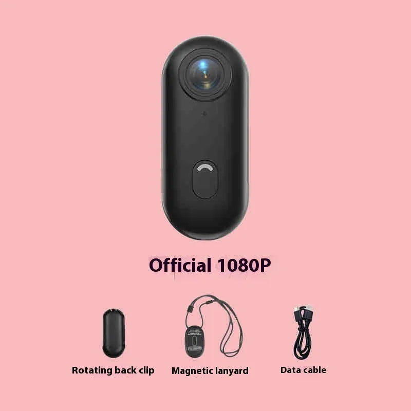 H88 mini 4K black action camera with magnetic mount and waterproof case on a bicycle helmet