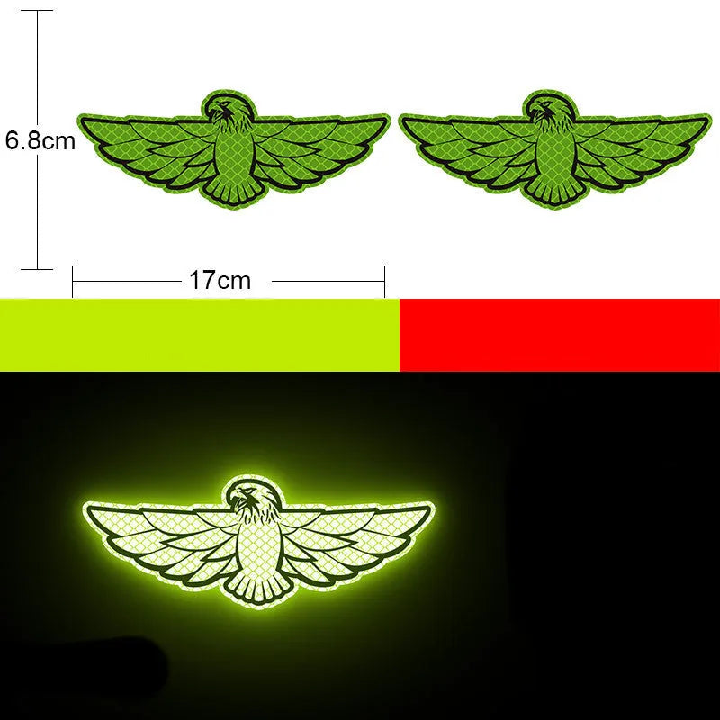 Reflective warning signs for automobiles and motorcycles with diamond film, 9cm by 5cm, in styles like Bucktooth melon seeds