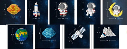 DIY Mini Astronaut Building Blocks for children aged 8 and up, colorful and safe