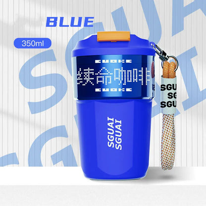 316 stainless steel portable coffee cup with 50mL capacity in blue, grey, orange, white, and purple colour options.
