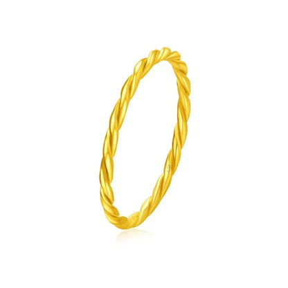 Brass gold plated women's bracelet ring shown in glossy, matte, and twist styles.
