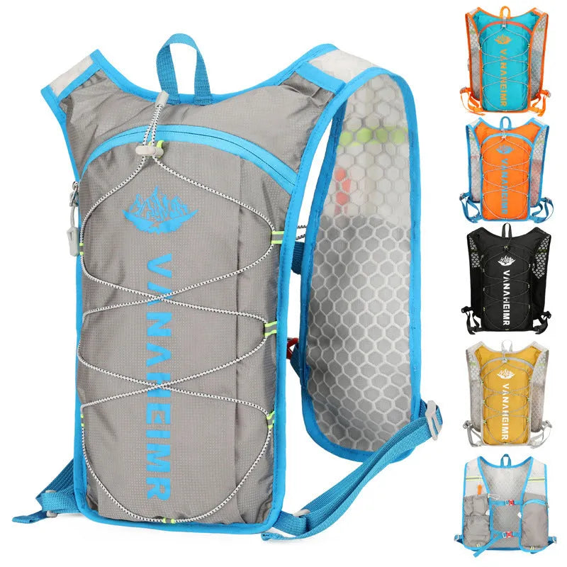 Ultra-light solid-colour outdoor backpack with air pillow belt back system in streamer orange.