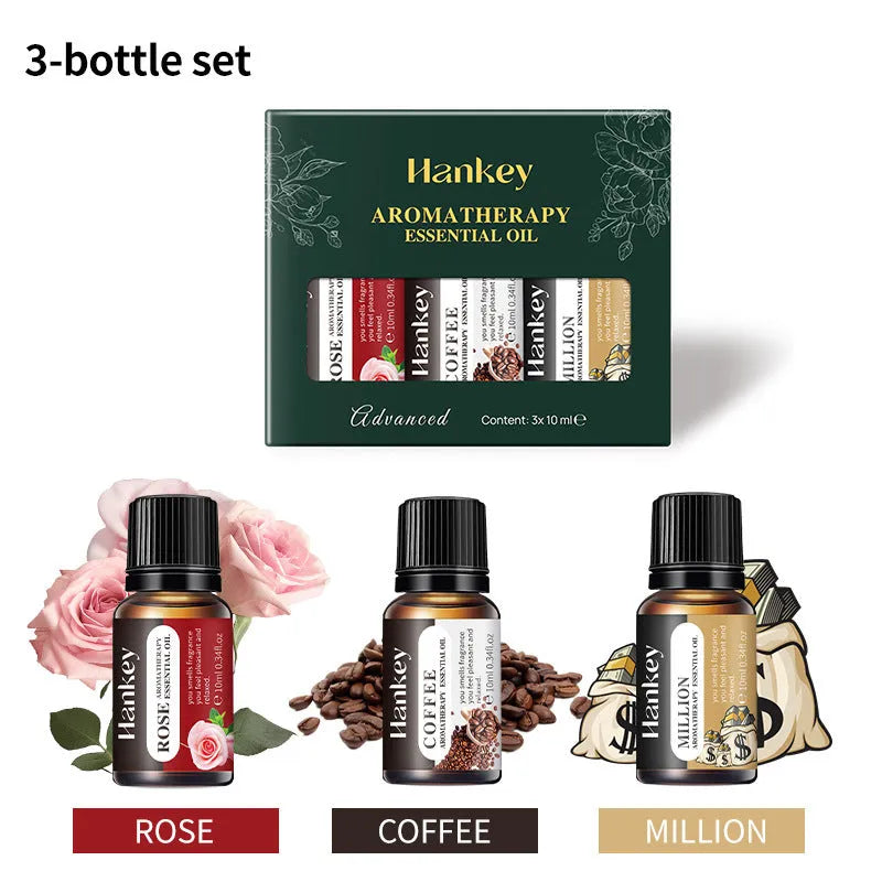 Boxed set of water-soluble aromatherapy essential oils for fresh air diffusion